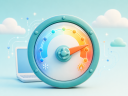 Illustration of a hot to cold valve showcasing leads in a warming pipeline on a blue sky background.