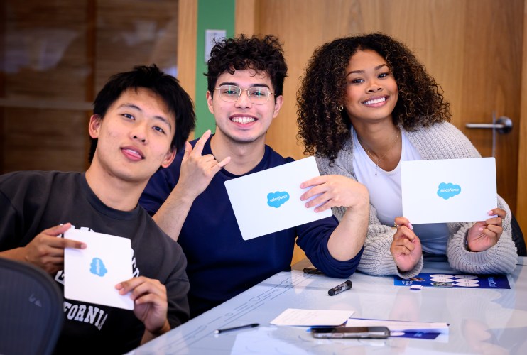 Futureforce alumni pose at the Reverse Mentorship Lab in San Francisco. Early Career Talent: AI Gets Noticed. Humans Get Hired.