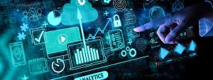 Gerenciamento de processo de análise de dados empresariais com toque manual, gráficos e gráficos financeiros KPI e painel de marketing automatizado.
