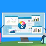 Imagem ilustrativa da tela de um computador exibindo vários tipos gráficos.