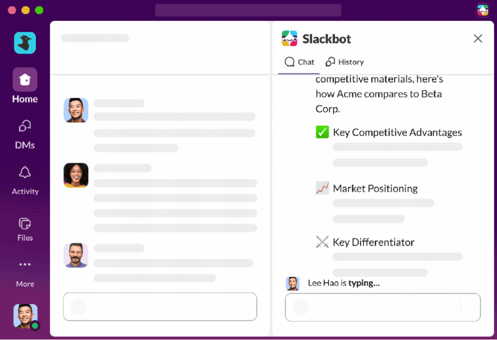 imagem da tela do slack