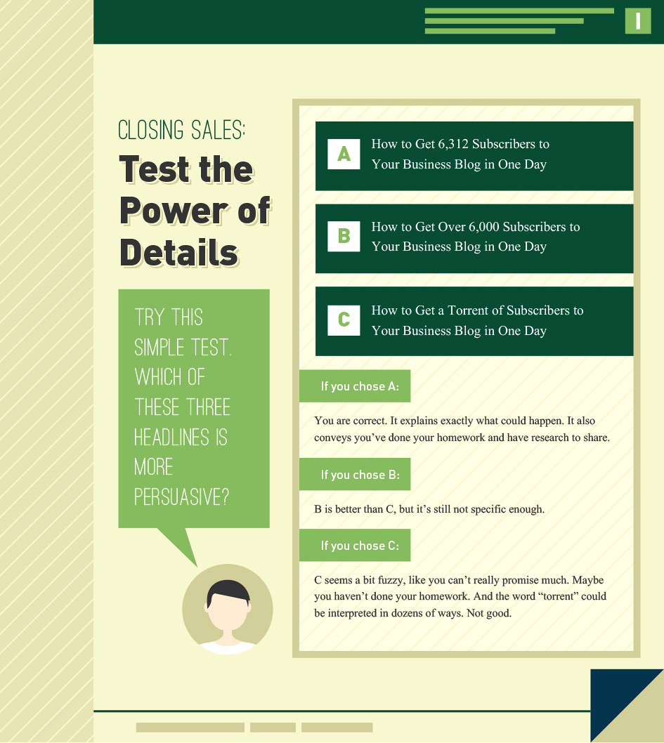 Closing Sales: Test the Power of Details