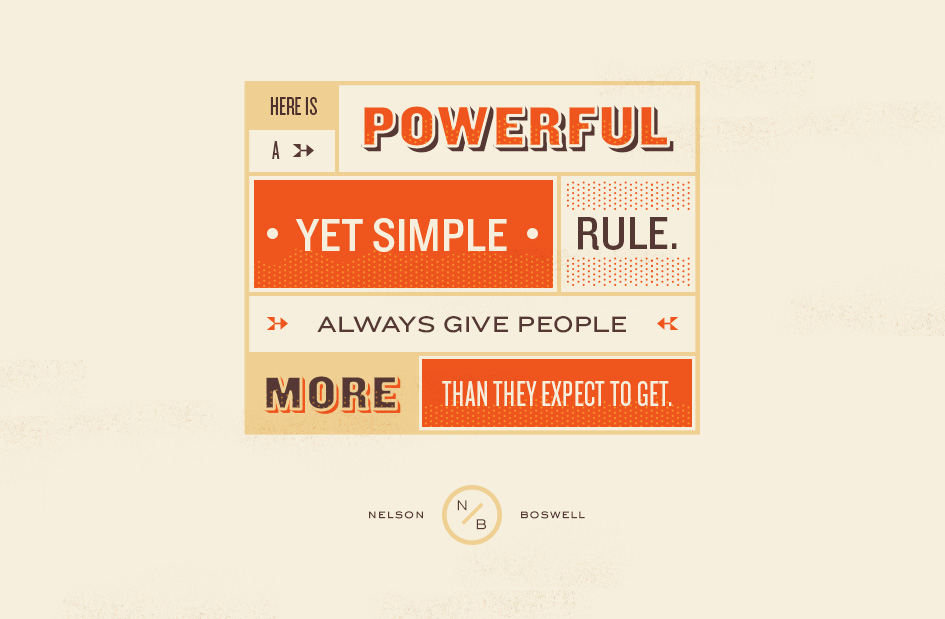 Give people more