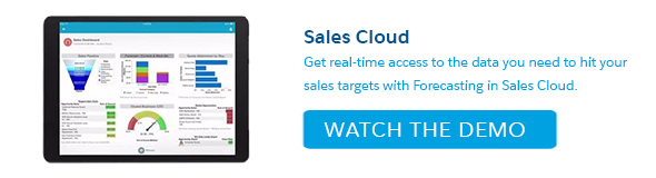 Sales Cloud - Get real-time access to the data you need to hit your sales targets with forecasting in Sales Cloud. Wath the demo.