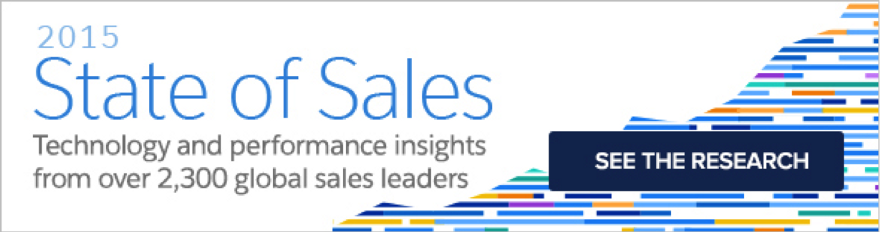 2015 State of Sales. Technology and performance insights from over 2300 global sales leaders. See the research.