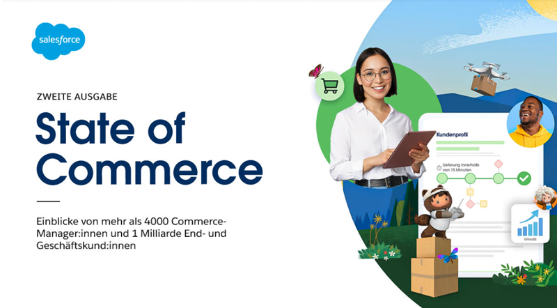 Das Cover vom State of Commerce Report, der sich mit E-Commerce Trends beschäftigt