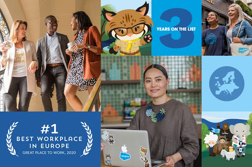 Salesforce è stata nominata per il terzo anno consecutivo Miglior Ambiente di lavoro in Europa da Great Place To Work