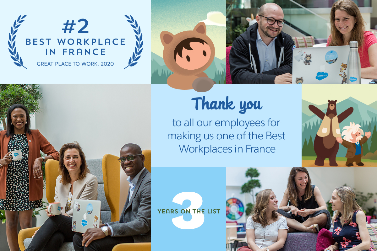 5 raisons qui font de Salesforce une Great Place to Work en France !