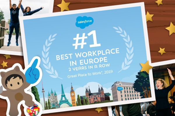 Salesforce voor het tweede jaar op rij de beste werkplek van Europa!