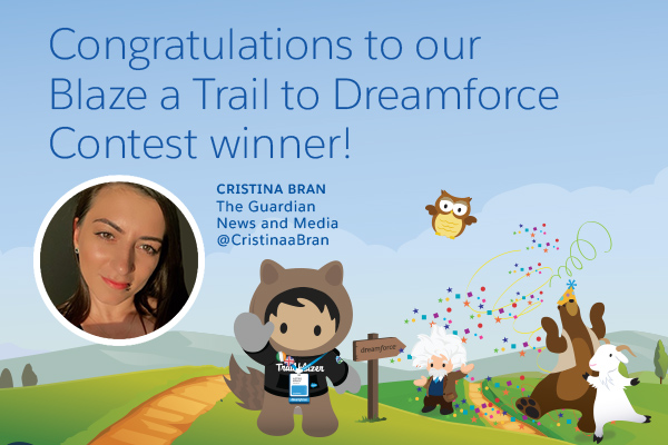 And the Blaze a Trail to Dreamforce Contest Winner Is...