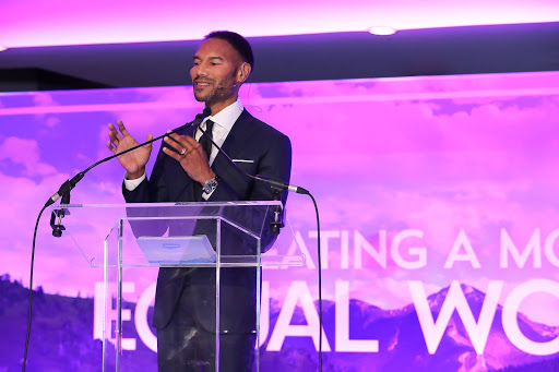 Tony Prophet, Salesforce&rsquo;s Chief Equality Officer, giving his opening remarks at the ceremony.