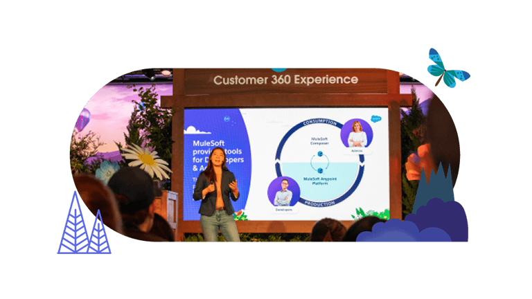 Trailblazer lectures from the Customer 360 stage.