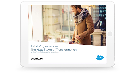 Accenture Retail Transformation report displayed on tablet screen