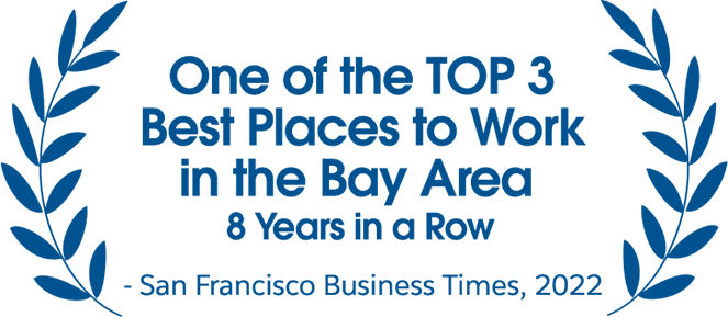 named one of the best places to work in the bay area 8 years in a row