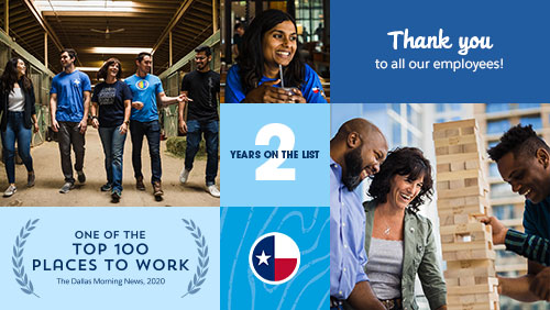 Salesforce Dallas is one of the top 100 places to work 2 years in a row