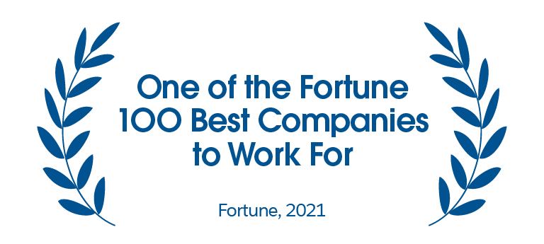 one of the fortune 100 best companies to work for 2021