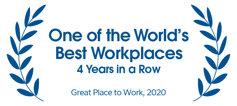 one of the world's best workplaces 4 years in a row 2020