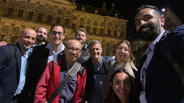 Joe and his team on their trip to Amsterdam for a Customer meeting.