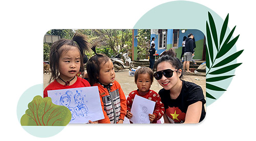 Marie in Sapa, Vietnam to help the community in 2019