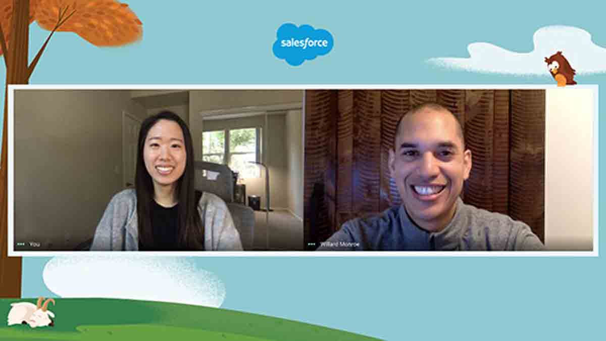 Julia Park and Willard Monroe meeting virtually