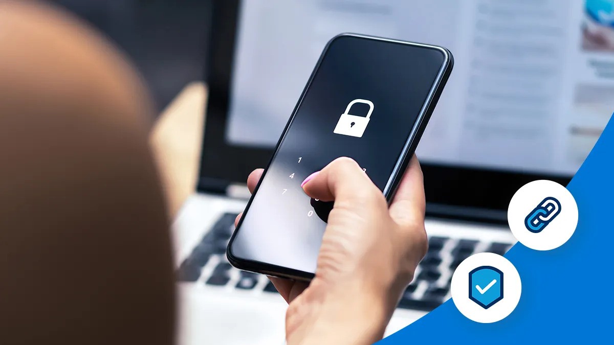 mobile device displaying a locked backgrouond