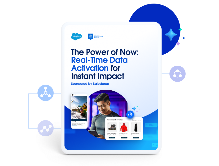 Cover of whitepaper titled The Power of Now: Real-Time Data Activation for Instant Impact.
