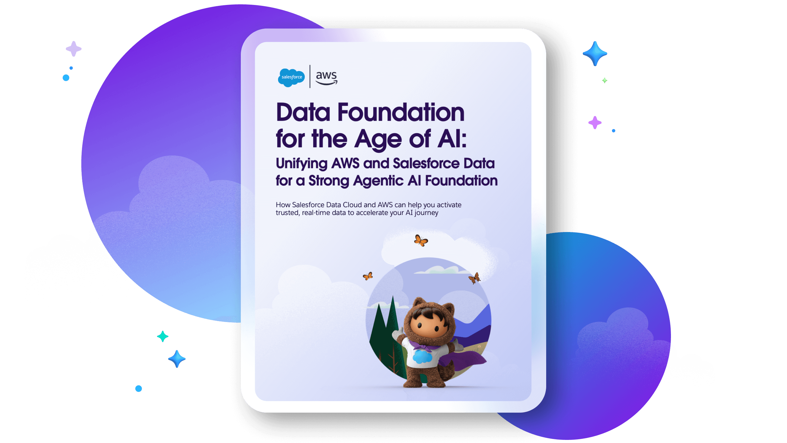 Cover of the Data Foundation for the Age of AI whitepaper on a graphic background. 