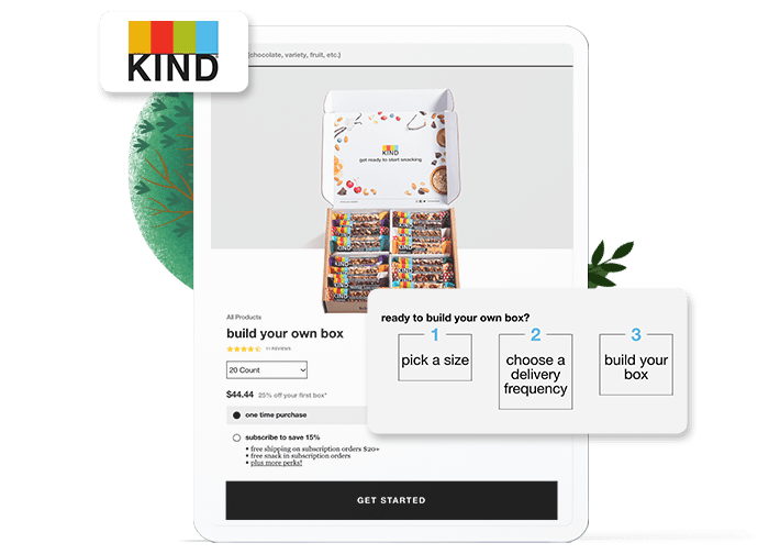 Kind website interface on a tablet device