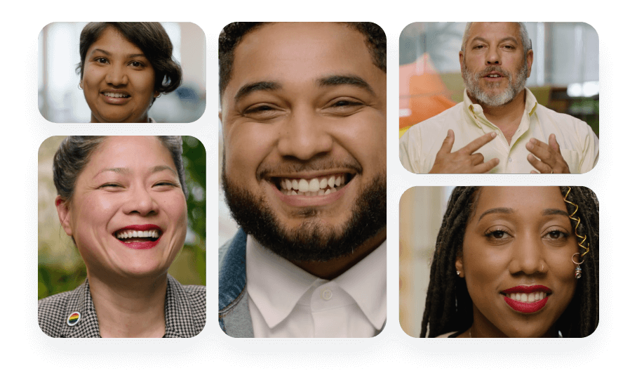 People from Salesforce equality groups celebrate diversity and community.