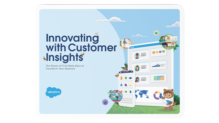 screenshot of the cover page of the Innovating with Customer Insights e-book