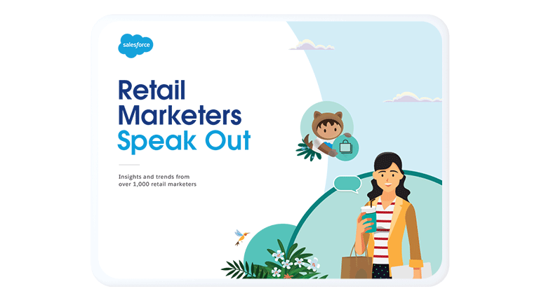 Screenshot of the cover page of the Retail  Marketers Speak Out report