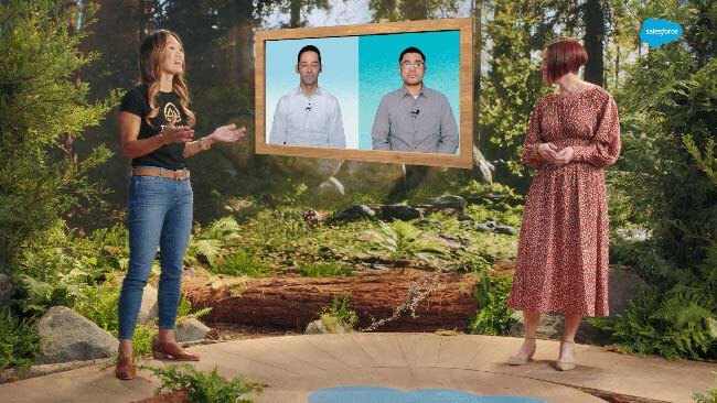 Image of speakers presenting at a demo