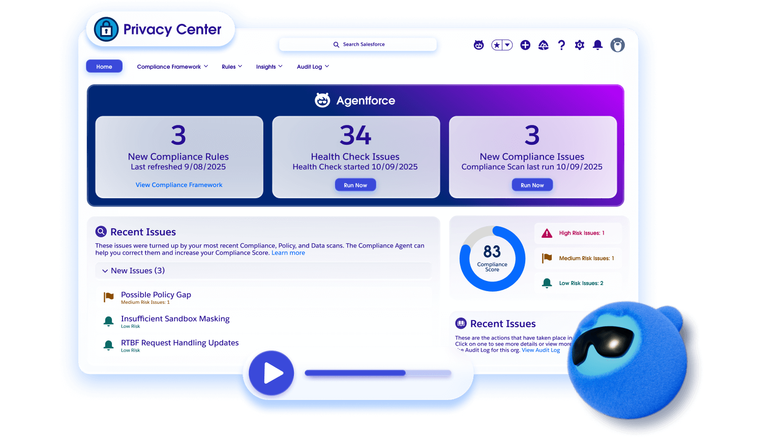 Privacy Center, now with Agentforce
