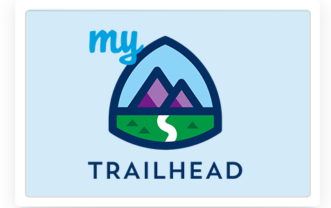 myTrailhead logo on a light blue background