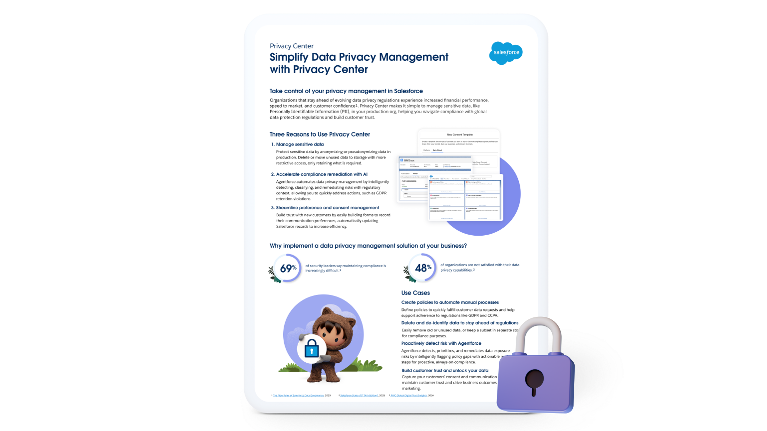Image of the datasheet for Salesforce Privacy Center