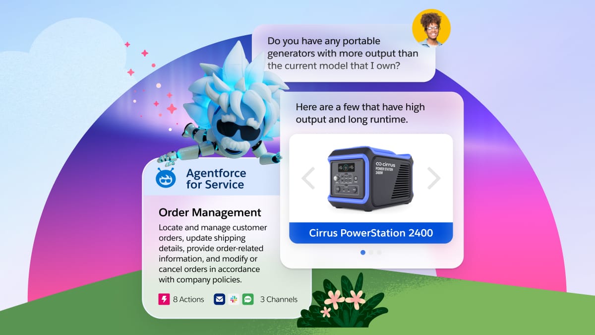 Resolve cases 24/7 with Agentforce for Service.