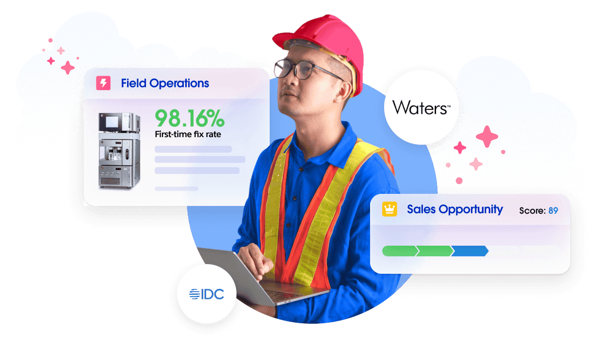 A service leader views AI-powered insights for Field Operations.