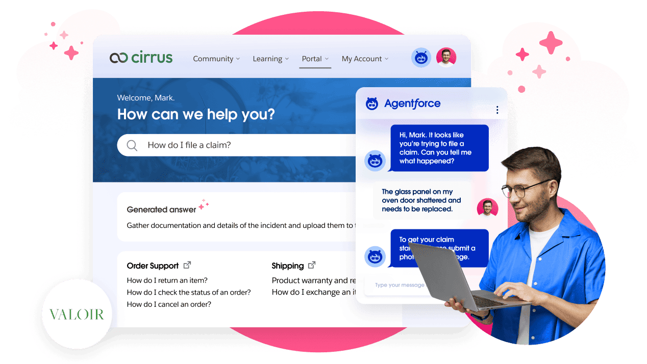 Agentic Self-Service helping a customer manage their claim.
