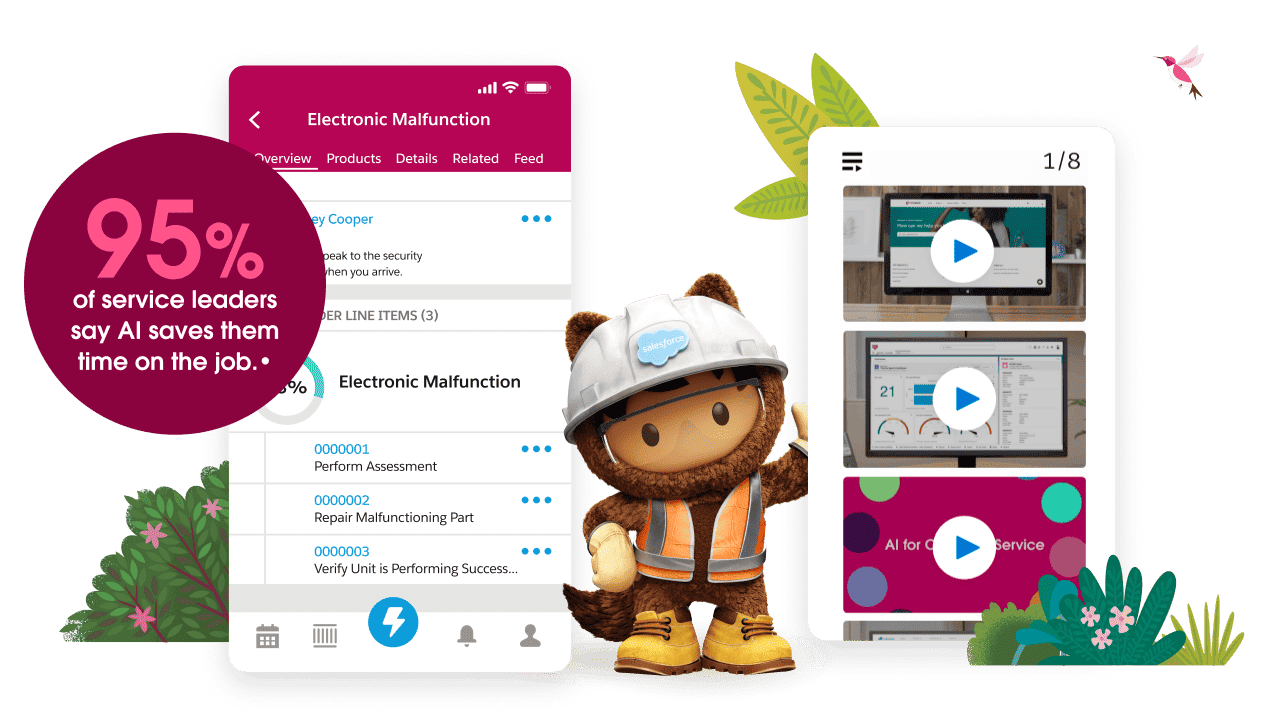 Mobile field service platform screen 