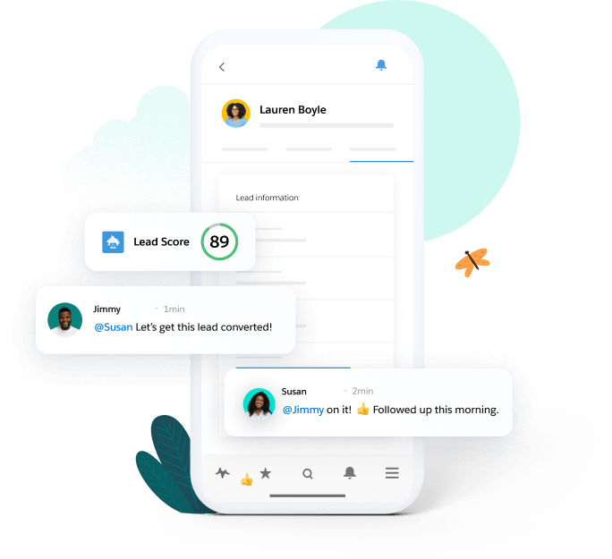 Two salespeople moving a deal forward through the benefits of actionable AI data.