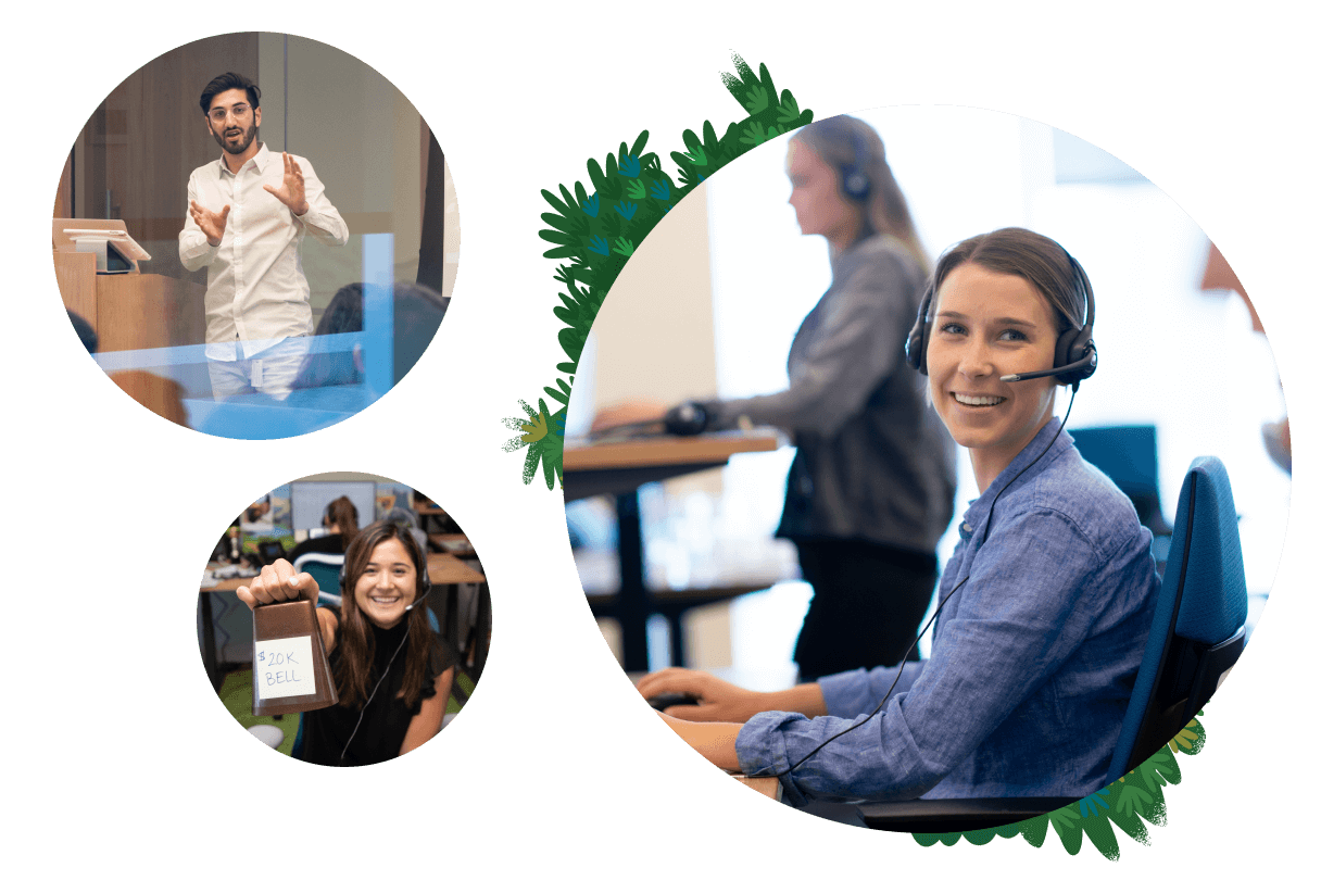 diverse groups of salesforce employees