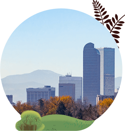 Horizonte urbano de Denver, EE. UU.