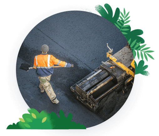 Plano cenital de pavimentadores