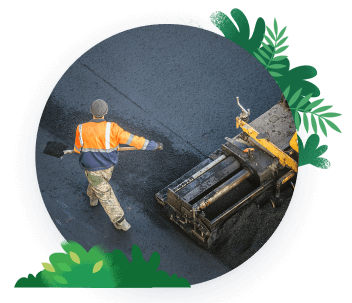 Plano cenital de pavimentadores