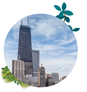 Paisaje urbano de Chicago, EE. UU.