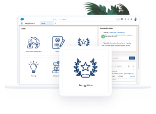 Monitor en el que se ve la plataforma de interacción de los empleados