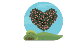 Illustration of heart that links to the customer experience page
