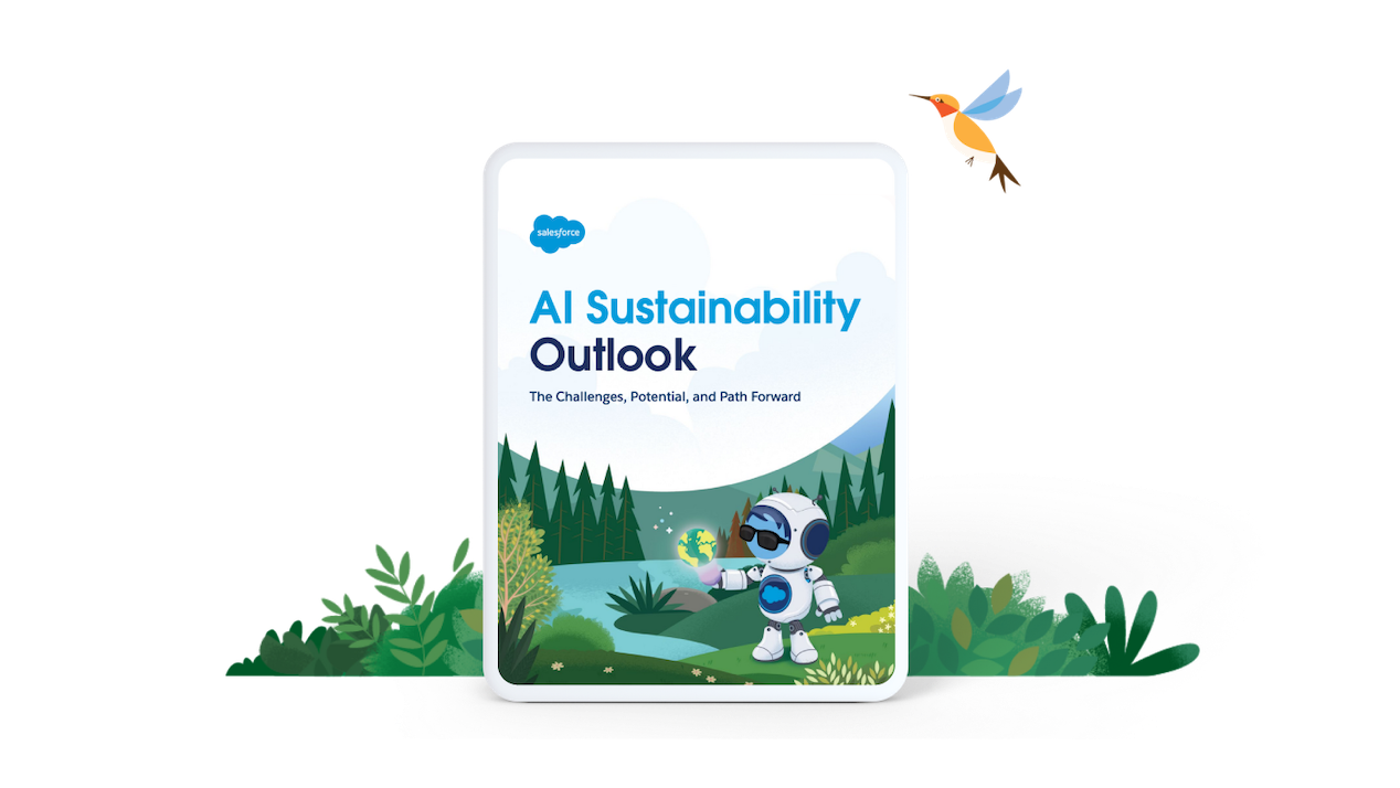 A cover image of the AI sustainability outlook.