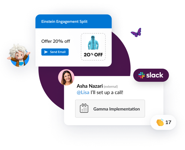 고객 서비스에 Slack 기능을 활용하는 방법을 보여주는 이미지입니다.