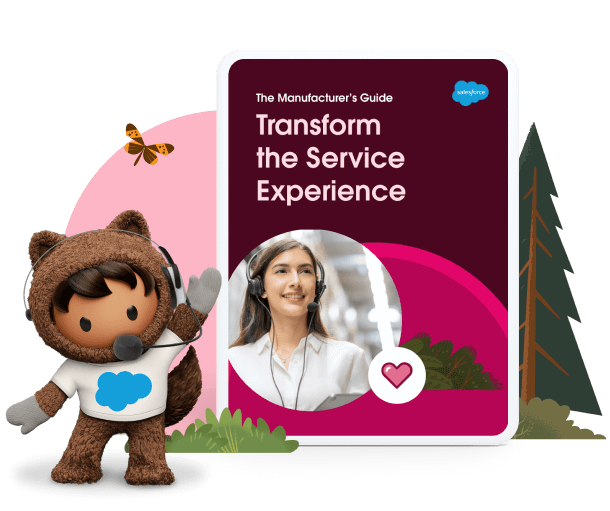 Astro standing next to the "Transform The Service Experience" ebook cover